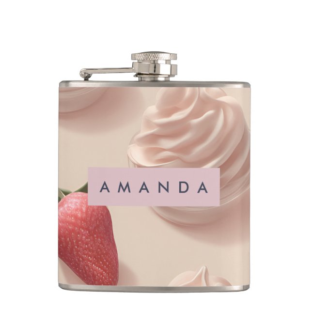 Cantil Pastel de Creme de Morango Agradável e Bonito Pers (Frente)