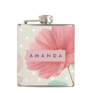 Cantil Pastel Personalizado Elegante Flor de Rosa