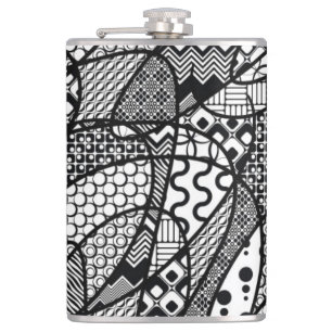 Cantil Patchwork Preto e Branco Padrão 05