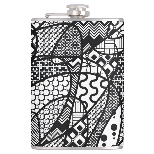Cantil Patchwork Preto e Branco Padrão 05 (Frente)