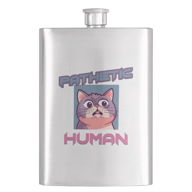 Cantil Patético Humano - Design de Gato Engraçado (Frente)