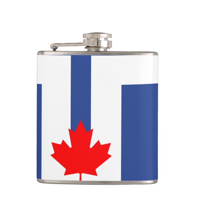 Cantil Patriotic flask with Flag of Toronto, Canada (Frente)