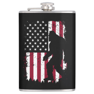 Cantil Pé Grande Patriótico Bandeira Americana Sasquatch