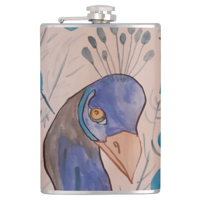 Cantil Peacock Blue Vinyl Wrap Flask (Frente)