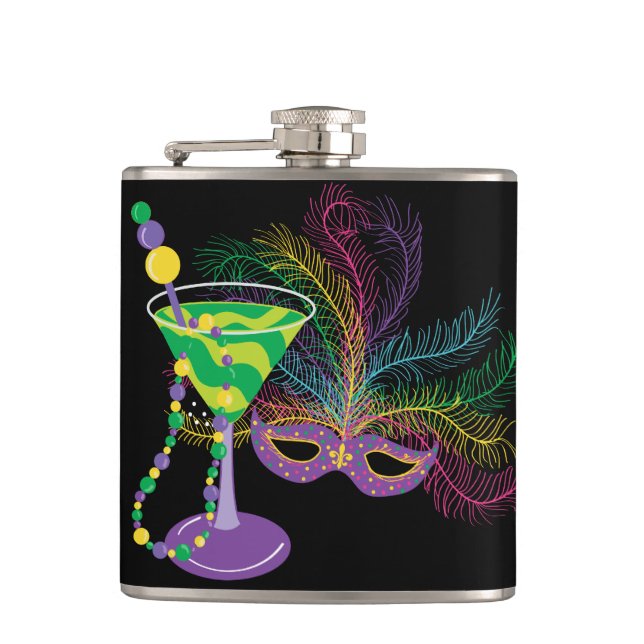 Cantil Peacock Mask e Martini Mardi Gras (Frente)