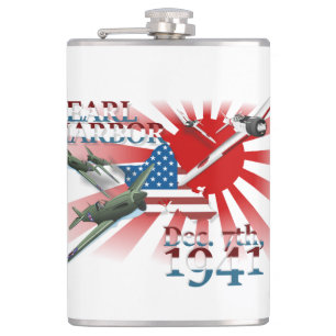 Cantil Pearl Harbor 7 de dezembro de 1941 Frasco de Bolso