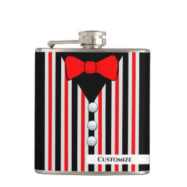 Cantil Peça Encadernação Pinstriped Vest & Red Arco Tie V