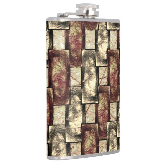 Cantil Peças retangulares esculpidas e manchadas, ouro ve (Direita)