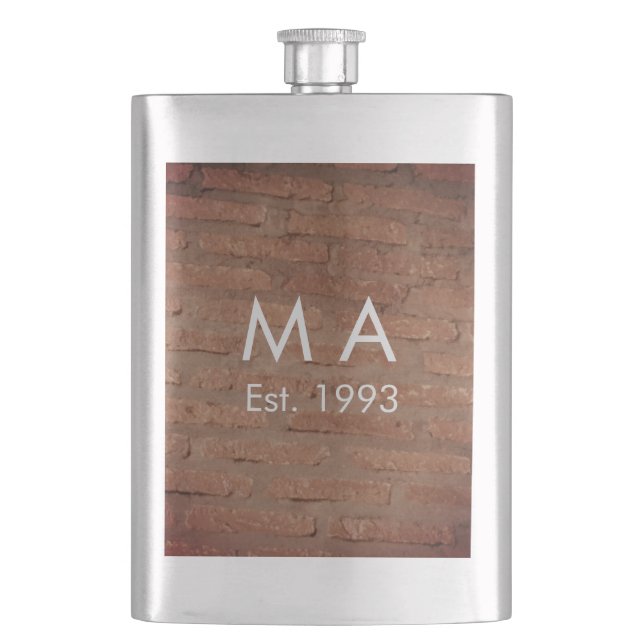 Cantil Pedra russa castanha adiciona nome carta data ano (Frente)