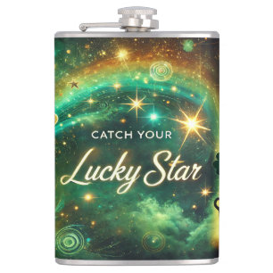 Cantil Pegue Sua Estrela da Sorte Celestial Verde Dourado