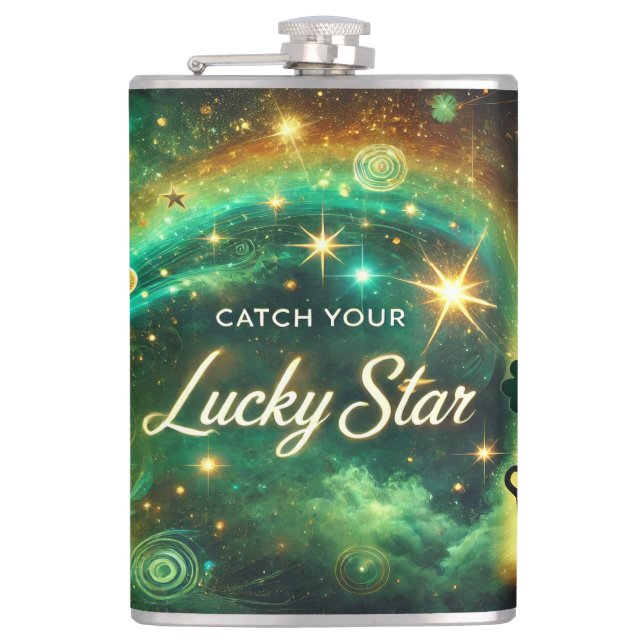 Cantil Pegue Sua Estrela da Sorte Celestial Verde Dourado (Frente)