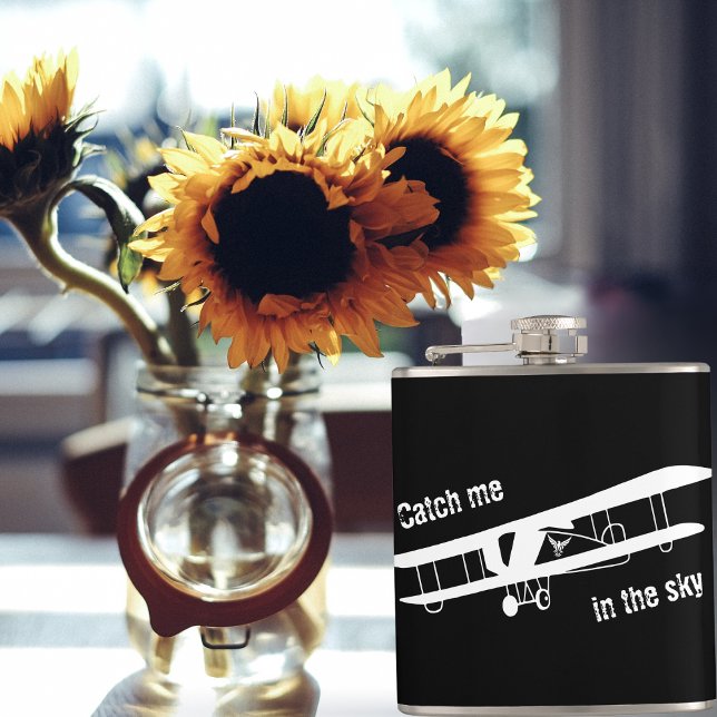 Cantil Peguem-me no céu, avião voando, minimalista (Criador carregado)