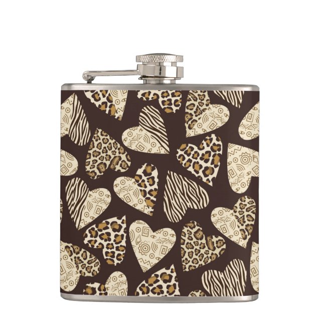 Cantil Pele animal com corações (Frente)