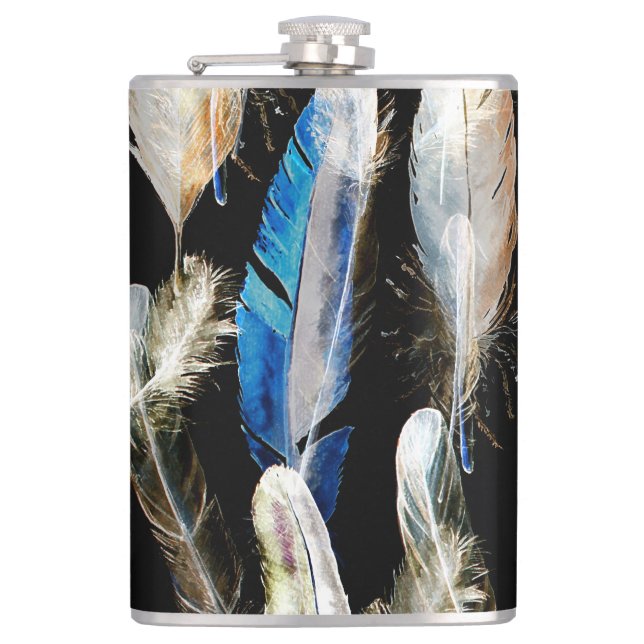 Cantil Penas de Aquarela de Voo: Fundo sem costura (Frente)