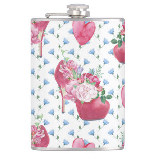 Cantil Peônias cor-de-água rosa,calçado de aquarela