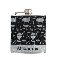 Pequeno Steampunk Silver Zinc Nome Personalizado
