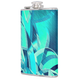 Cantil Percursos cianos com garoa sobre fundo aquamarino