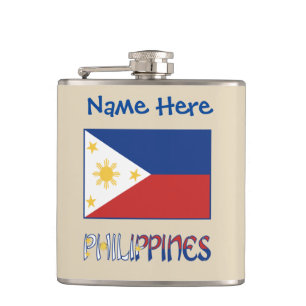 Cantil Personalização Azul da Bandeira Filipina Filipina