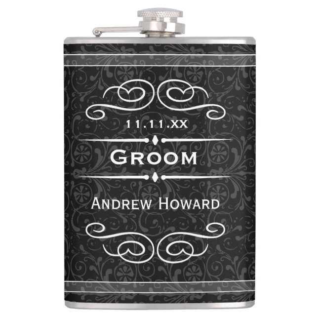 Cantil Personalizada Qualquer Data De Casamento Do Groom  (Frente)