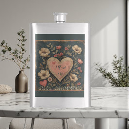 Cantil Personalizado Sr. e Sra. Recém-Casados Vintage Flo