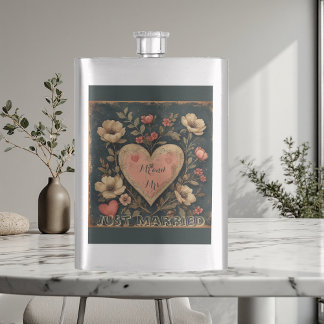 Cantil Personalizado Sr. e Sra. Recém-Casados Vintage Flo