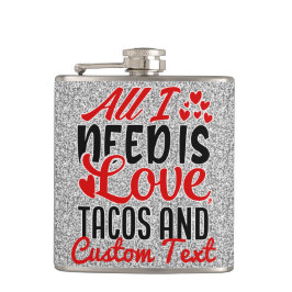 Cantil Personalizado Tudo que Preciso de Tacos de Amor e 