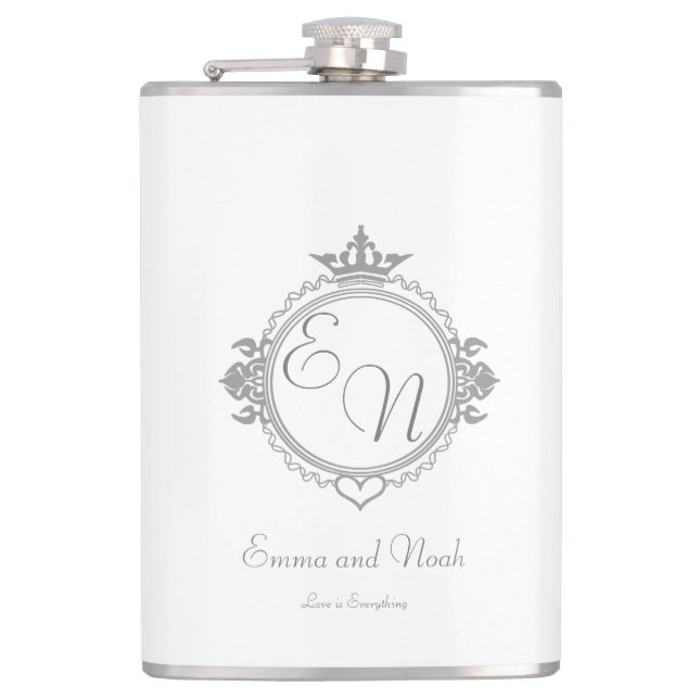 Cantil Personalizar os nomes, as iniciais e a frase Amor (Frente)