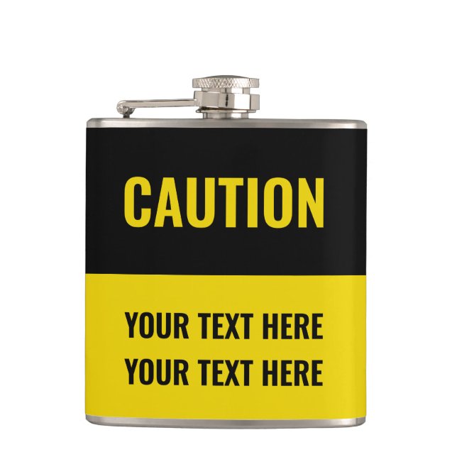 Cantil Personalizar sinal de precaução preto (Frente)