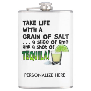 CANTIL PERSONALIZE COCKTAIL FLASK - LIMÃO, SAL, TEQUILA!