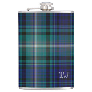 Cantil Personalize Flask - Xadrez Azul e Verde