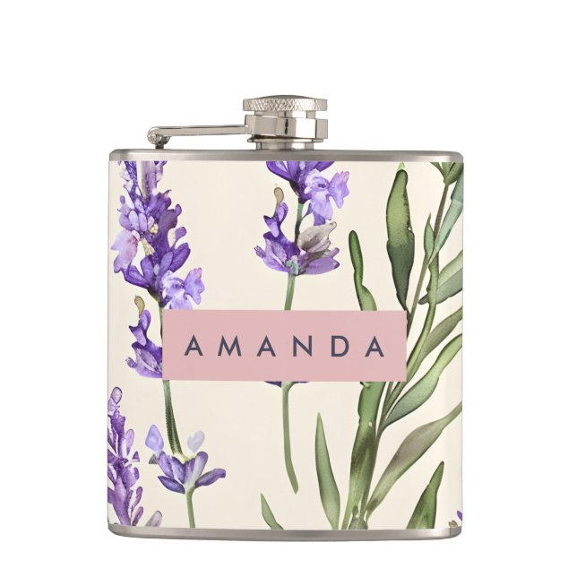 Cantil Personalized Elegant Watercolor Lavender  (Frente)