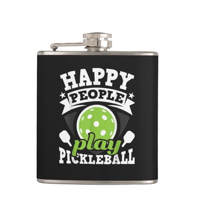 Cantil Pessoas Felizes Jogam Pickleball - Jogador de Padd (Frente)