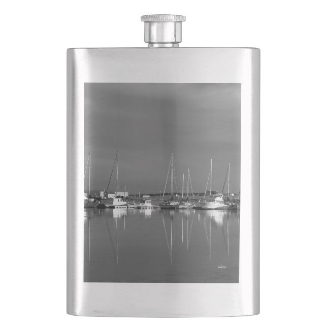 Cantil photo noir et blanc, bateaux (Frente)