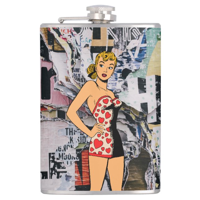 Cantil Pin-Up Heart Riot Flask (Frente)