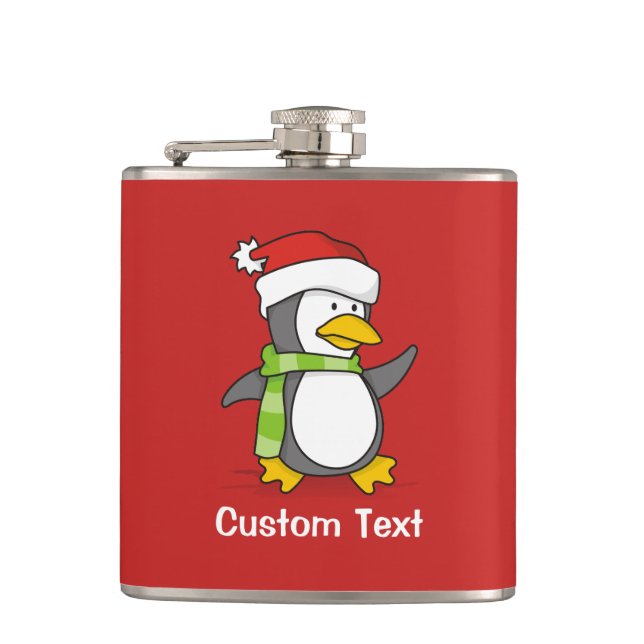 Cantil Pinguim de Natal andando na neve (Frente)