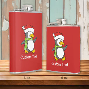 Cantil Pinguim de Natal andando na neve