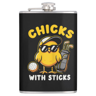 Cantil Pintinhos Com Sticks Golfer Girl Gol