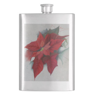 Cantil Pintura a óleo do Natal da poinsétia