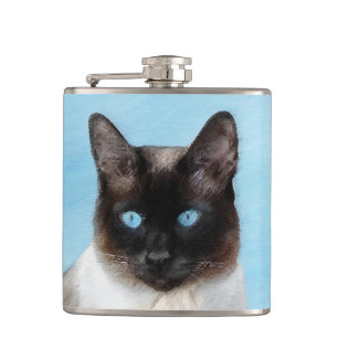 Cantil Pintura de Gatos Siameses - Arte de Gato Original