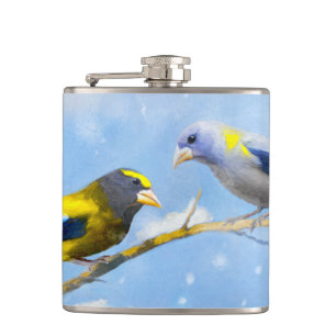 Cantil Pintura de Grosbeak Evening - Arte de Cachorro Ori