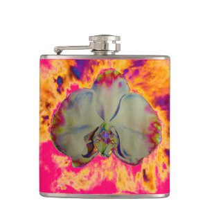 Cantil Pintura de orquídea abstrata em aquarela boho eleg