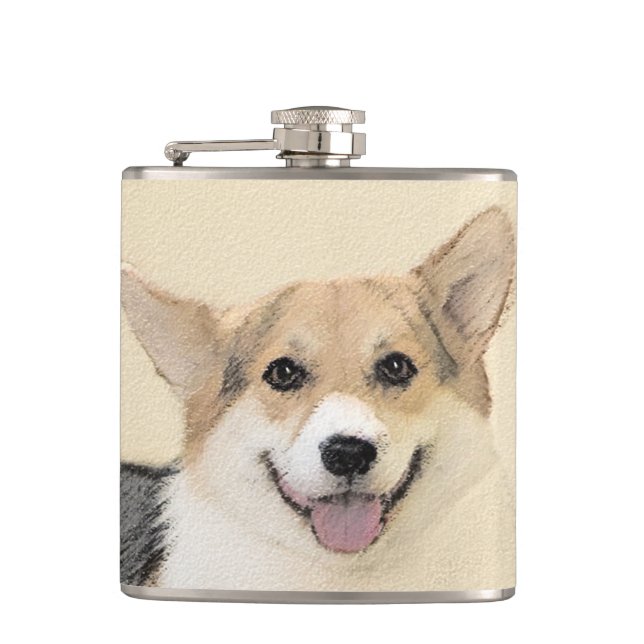 Cantil Pintura de Pembroke Welsh Corgi - Arte Original pa (Frente)