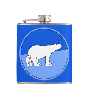 Cantil Pintura de Polar Bear Mãe e Cubo - Arte da Vida S