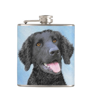 Cantil Pintura De Retriever Revestida Curly - Arte De Cão