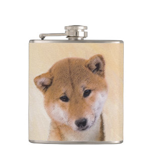 Cantil Pintura de Shiba Inu (Vermelho) - Arte de Cachorro