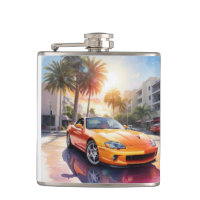 Pintura do Carro de Esporte Laranja