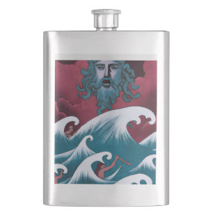 Cantil Pintura do óleo de Crimson Neptune