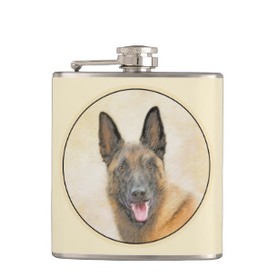Cantil Pintura em Malinois Belga - Arte Cachorra Original
