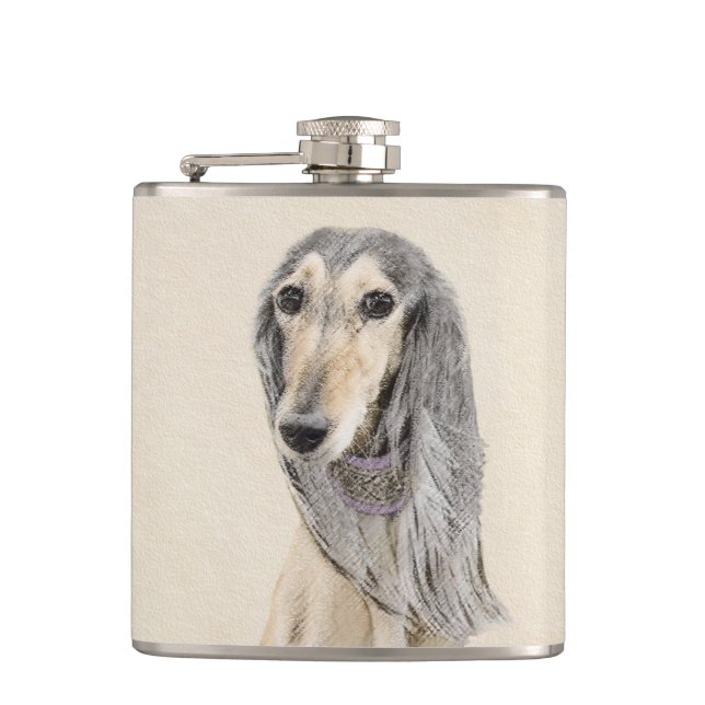 Cantil Pintura em Saluki (Fawn) - Arte de Cachorro Origin (Frente)