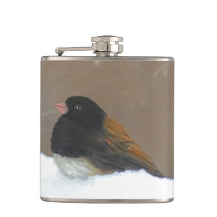 Cantil Pintura Junco De Olhos Escuros - Arte De Pássaro O